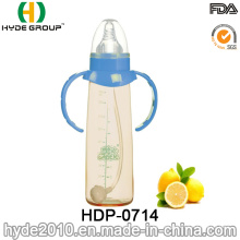 Botella de alimentación plástica modificada para requisitos particulares del bebé de los PP de 260ml BPA (HDP-0714)